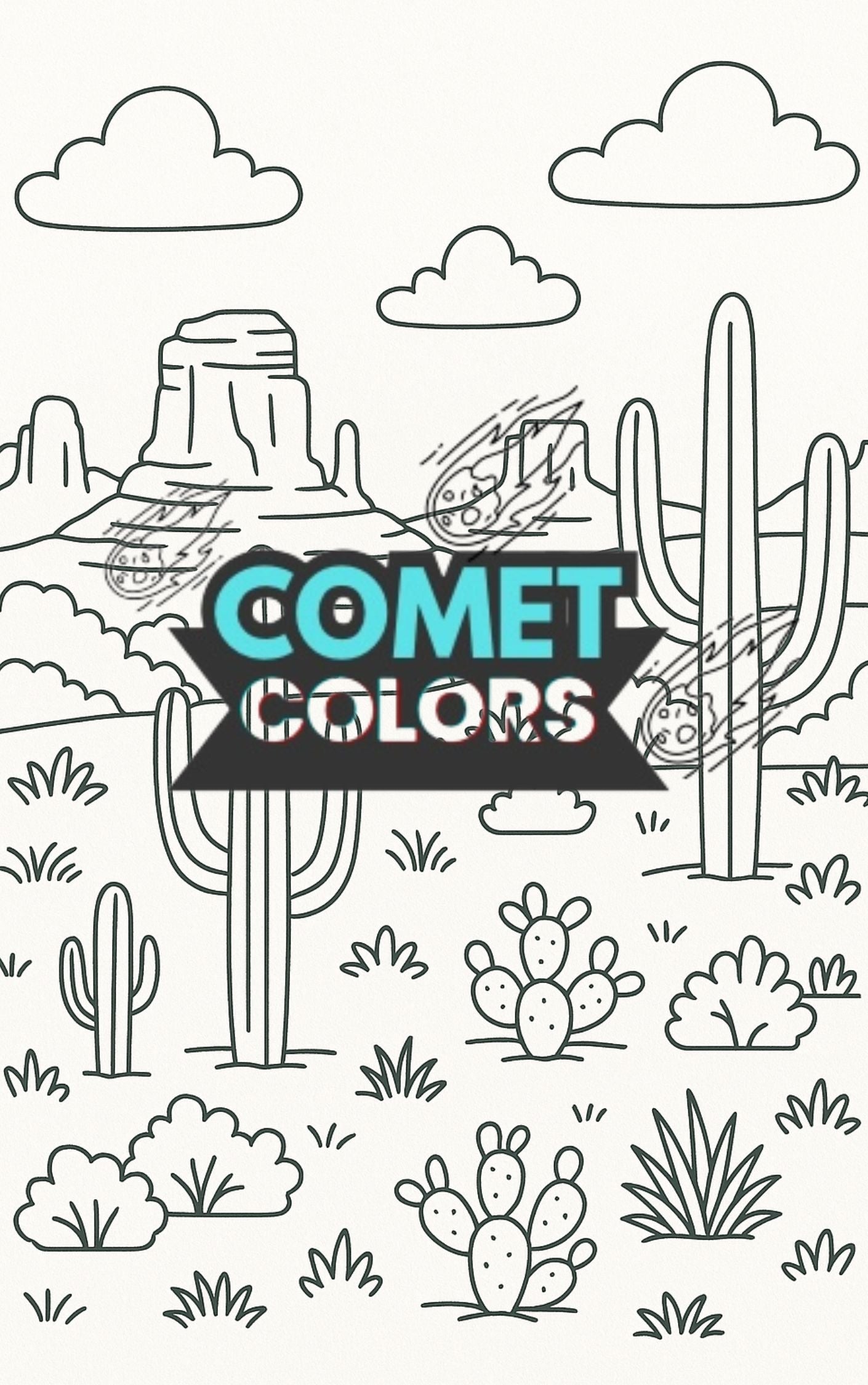 Landscapes – 25-Page Digital Coloring Book of Mountains, Forests, Rivers & More
