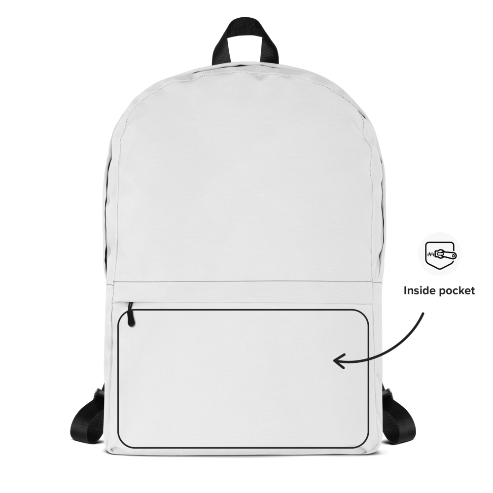 Cosmic Classic White Backpack – Bold Cosmic-Inspired Design