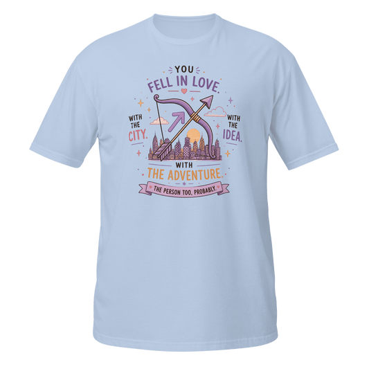 Sagittarius You Fell in Love Graphic Tee | City Adventure Zodiac Shirt - CometColors