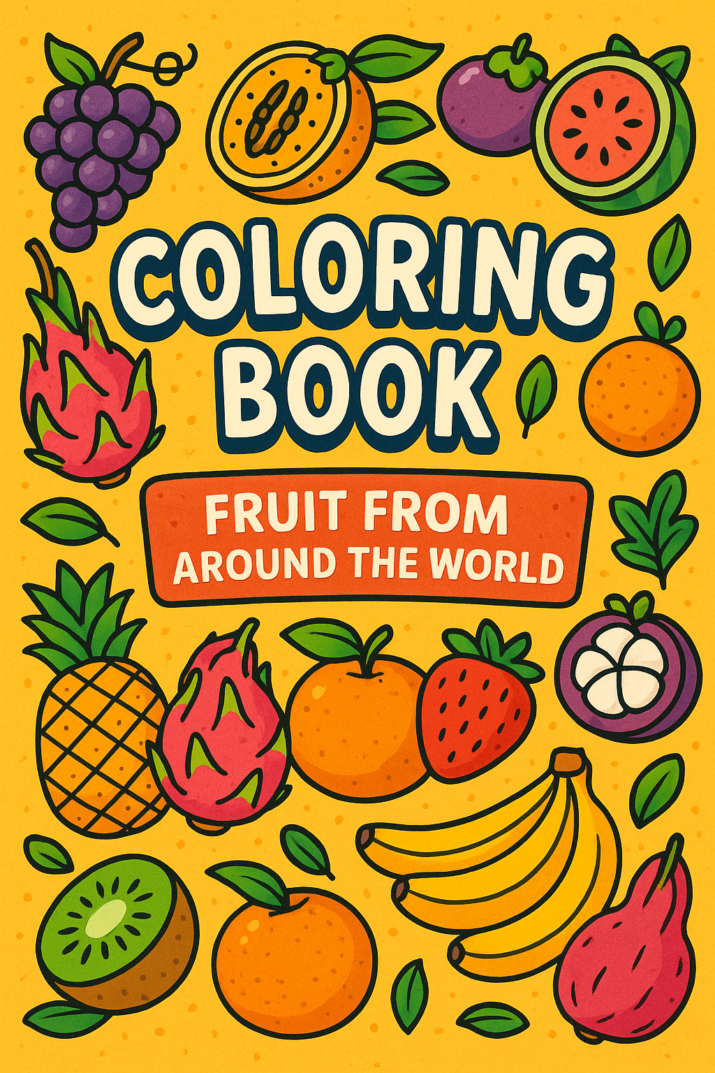 Fruit Around the World – Digital Coloring Book