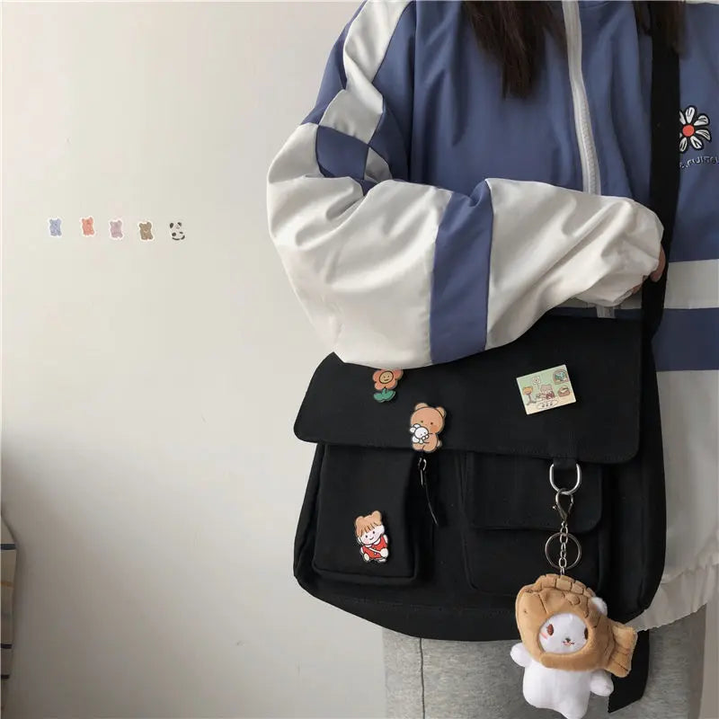 Comet Canvas Bag – Unisex Printed Crossbody Satchel for Everyday Use