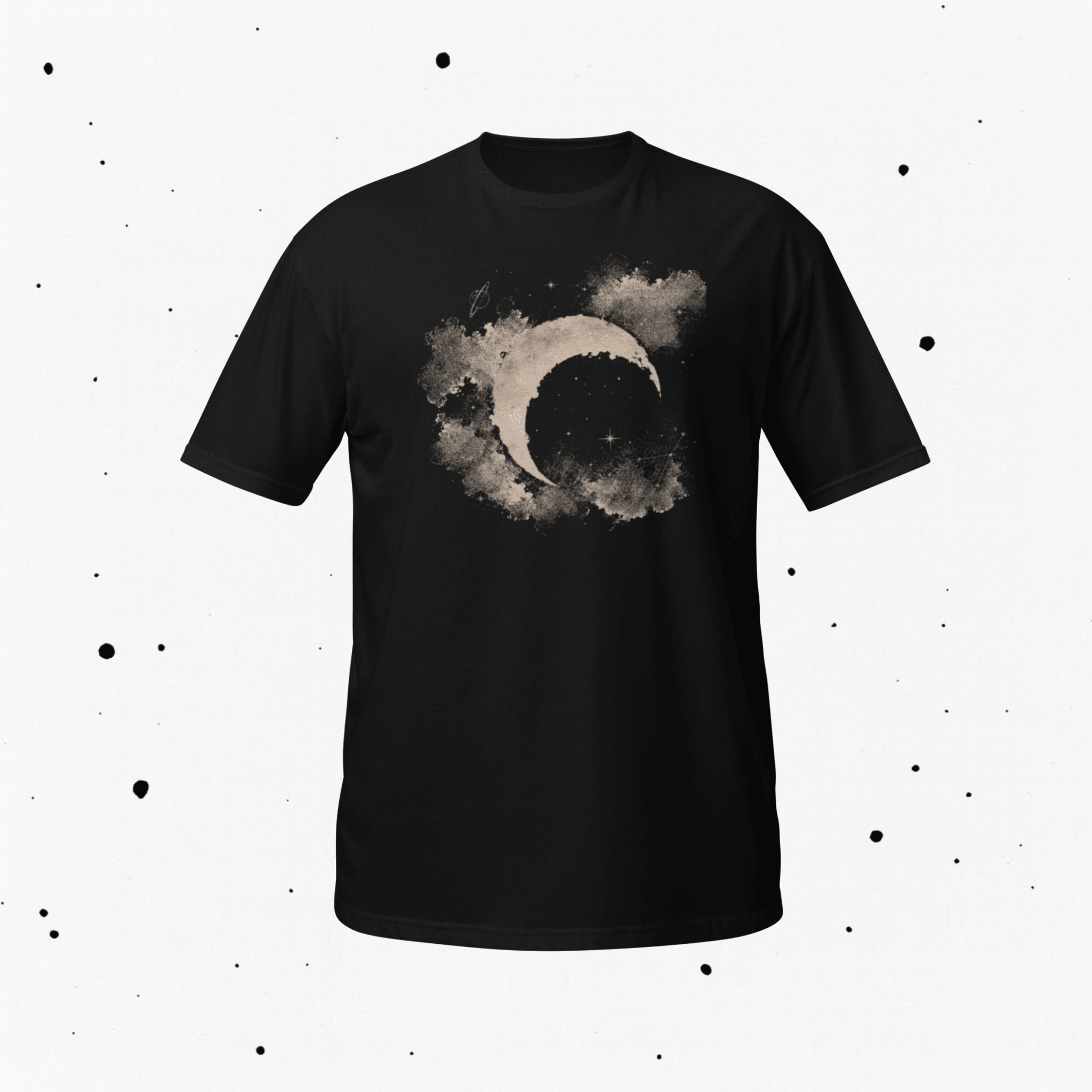 Celestial Crescent Tee | Moonlit Watercolor - CometColors