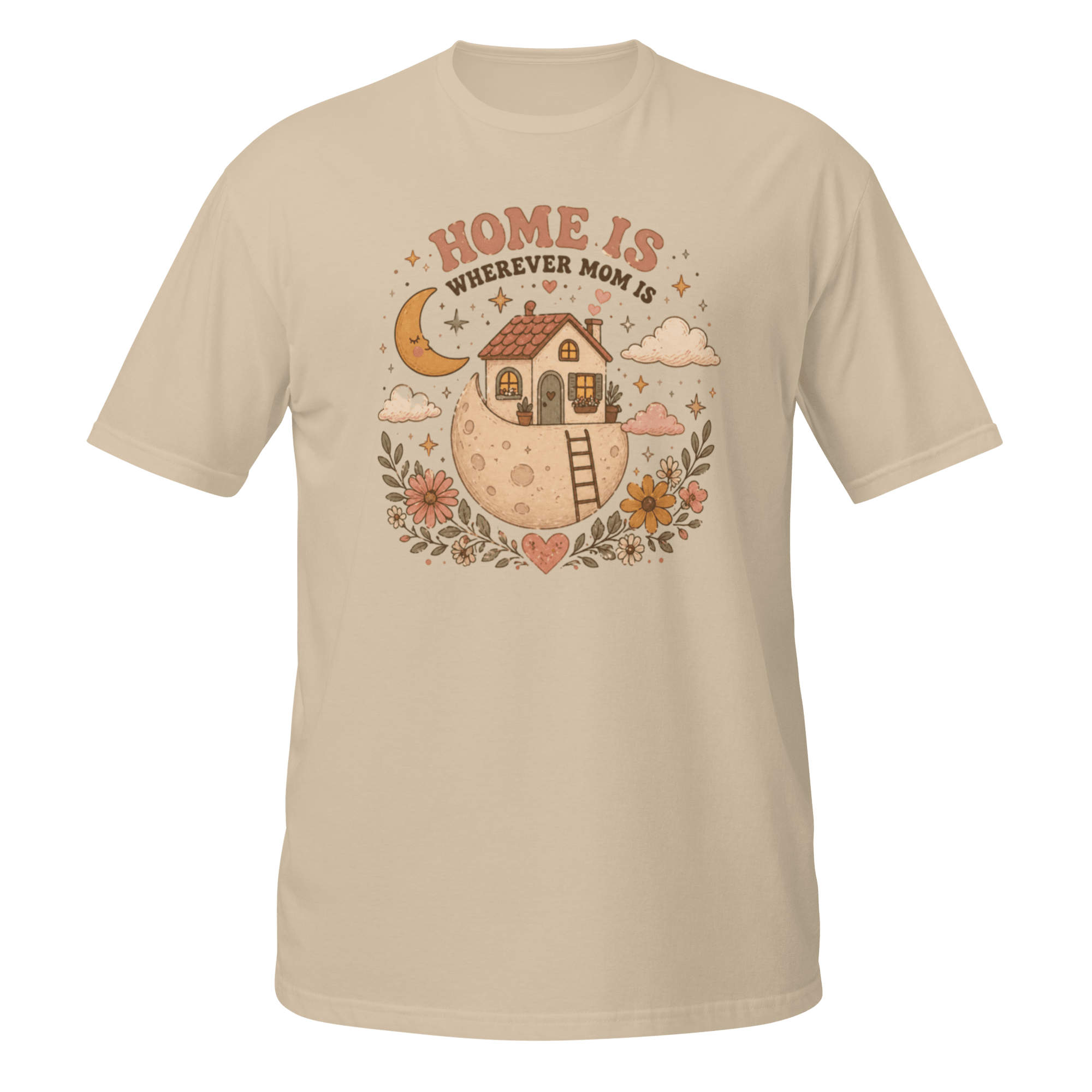 Home Is Wherever Mom Is Graphic Tee | Cozy Boho Mother’s Day Shirt - CometColors