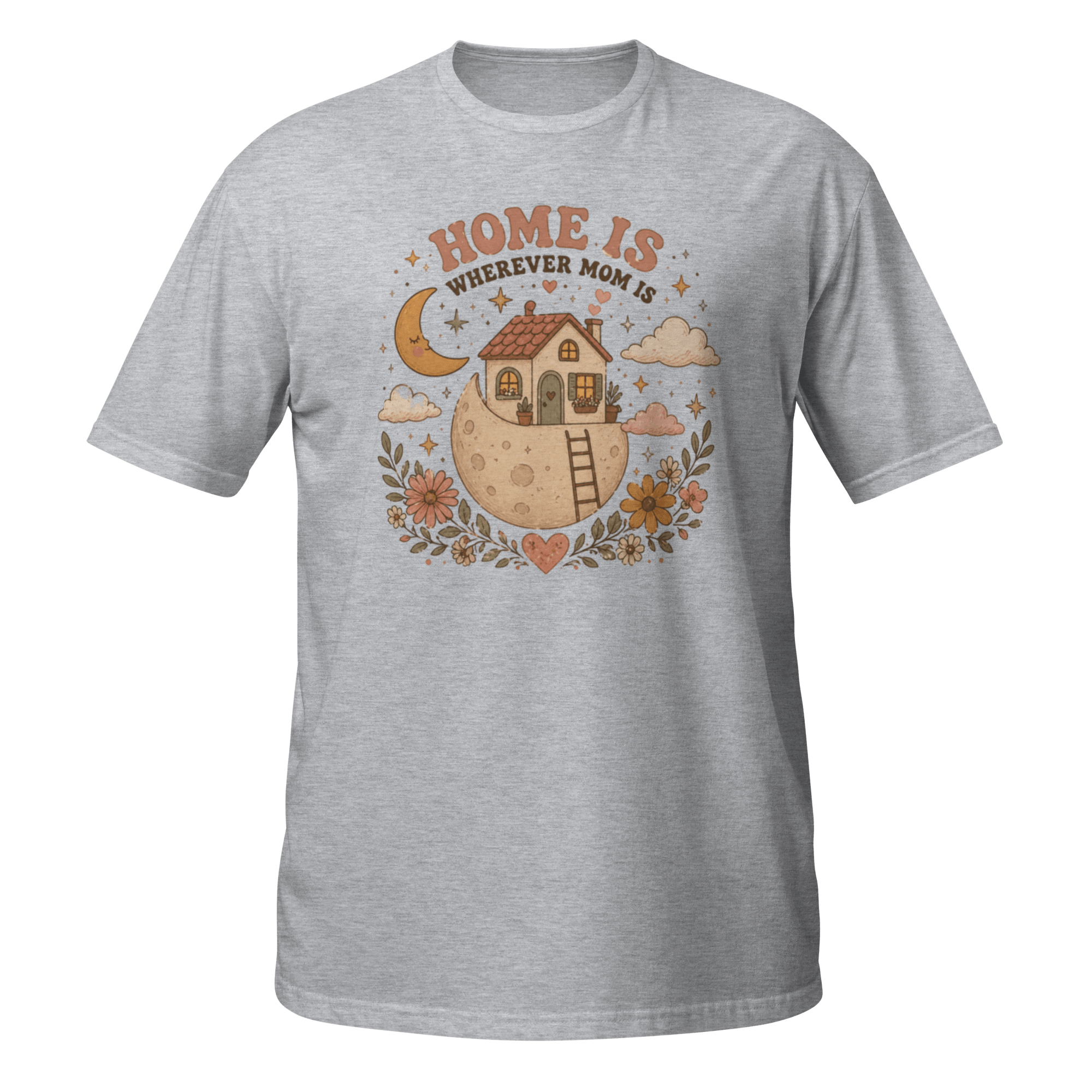 Home Is Wherever Mom Is Graphic Tee | Cozy Boho Mother’s Day Shirt - CometColors