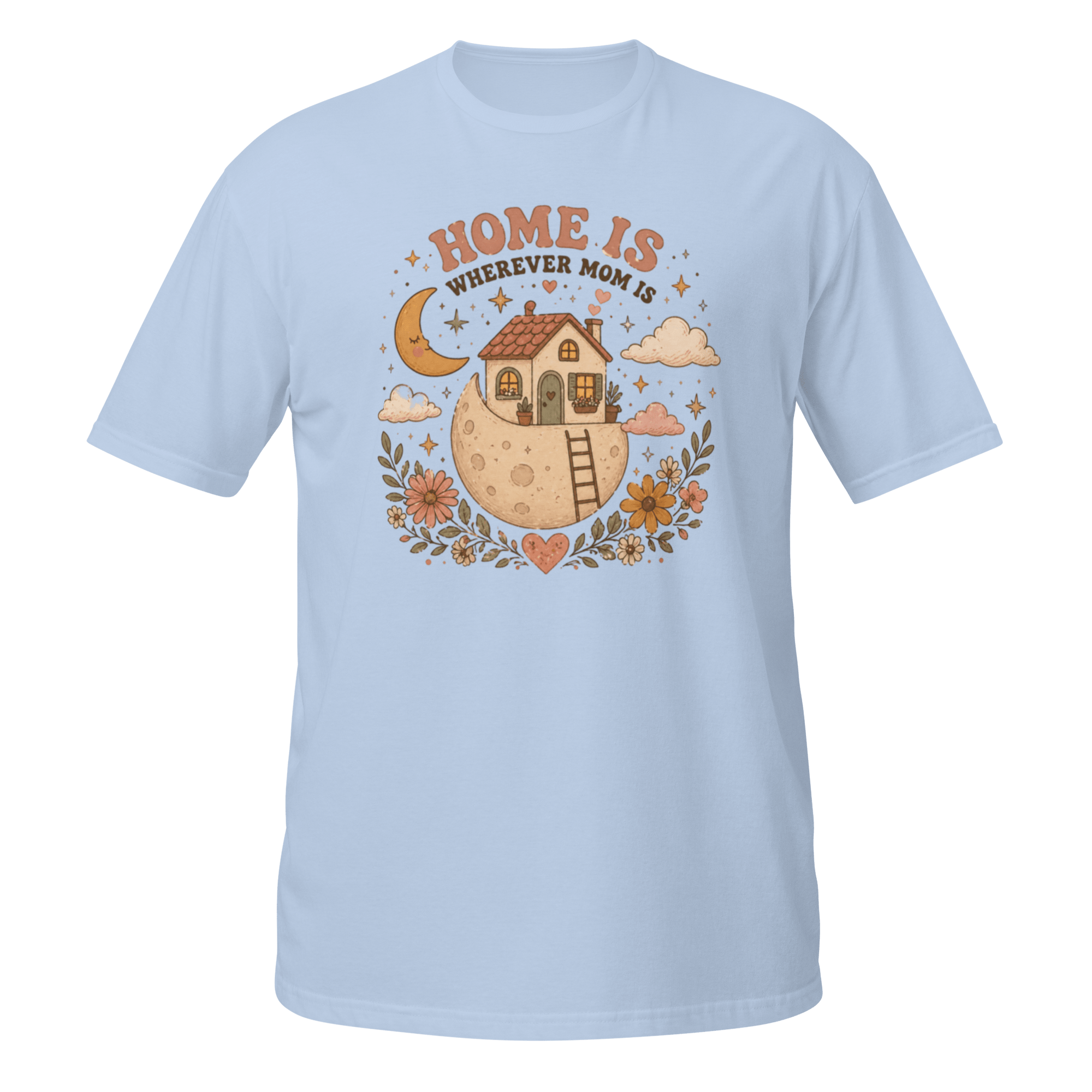 Home Is Wherever Mom Is Graphic Tee | Cozy Boho Mother’s Day Shirt - CometColors