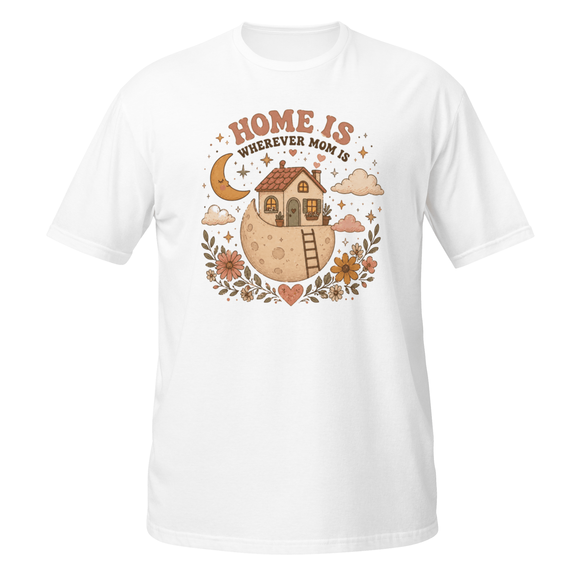 Home Is Wherever Mom Is Graphic Tee | Cozy Boho Mother’s Day Shirt - CometColors