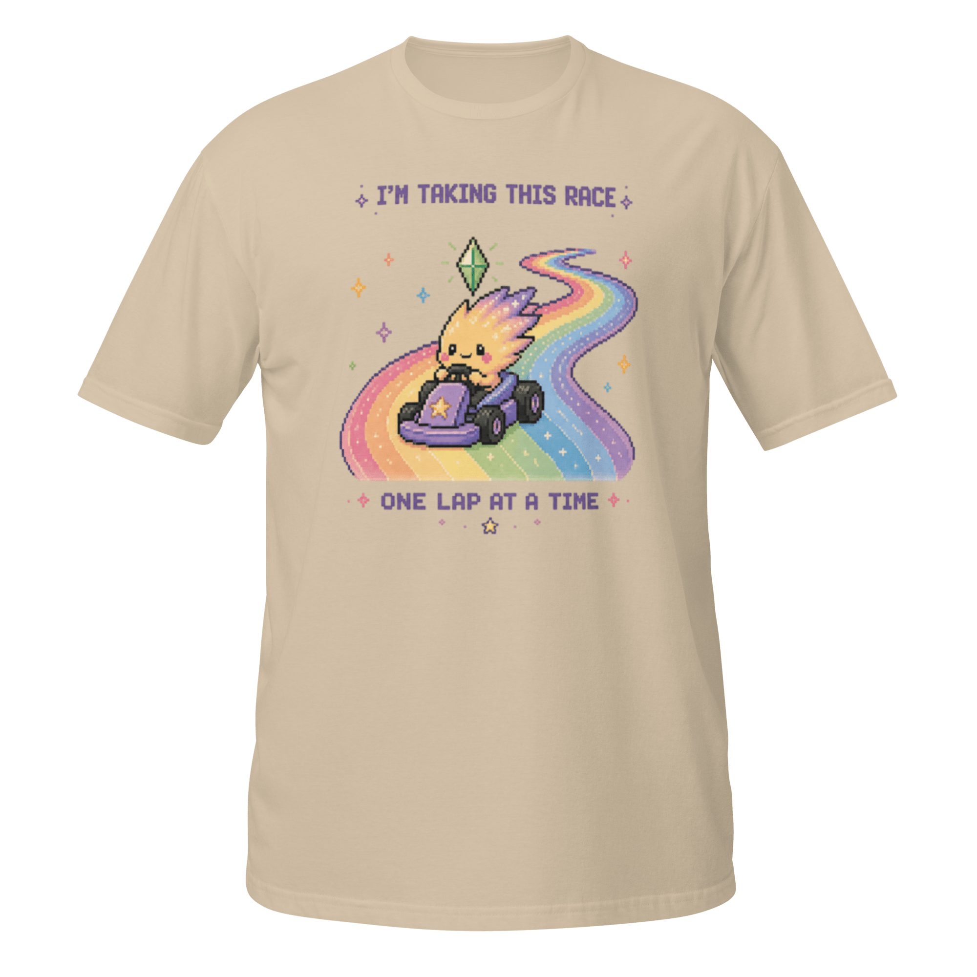 “I’m Taking This Race” Rainbow Racing Pixel Tee - CometColors