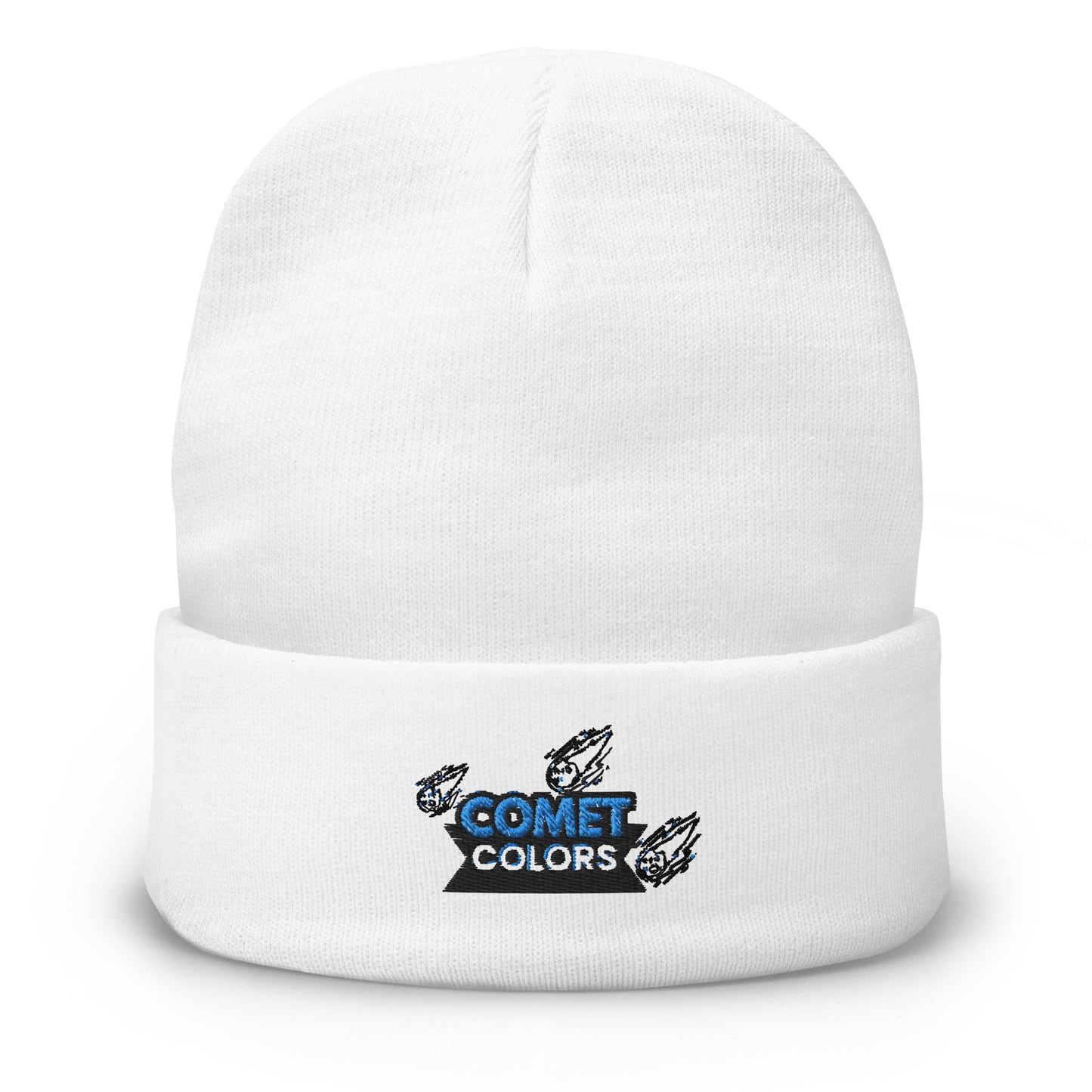 Comet Cap | Cozy Embroidered Beanie – 60% Cotton, One-Size Fits All