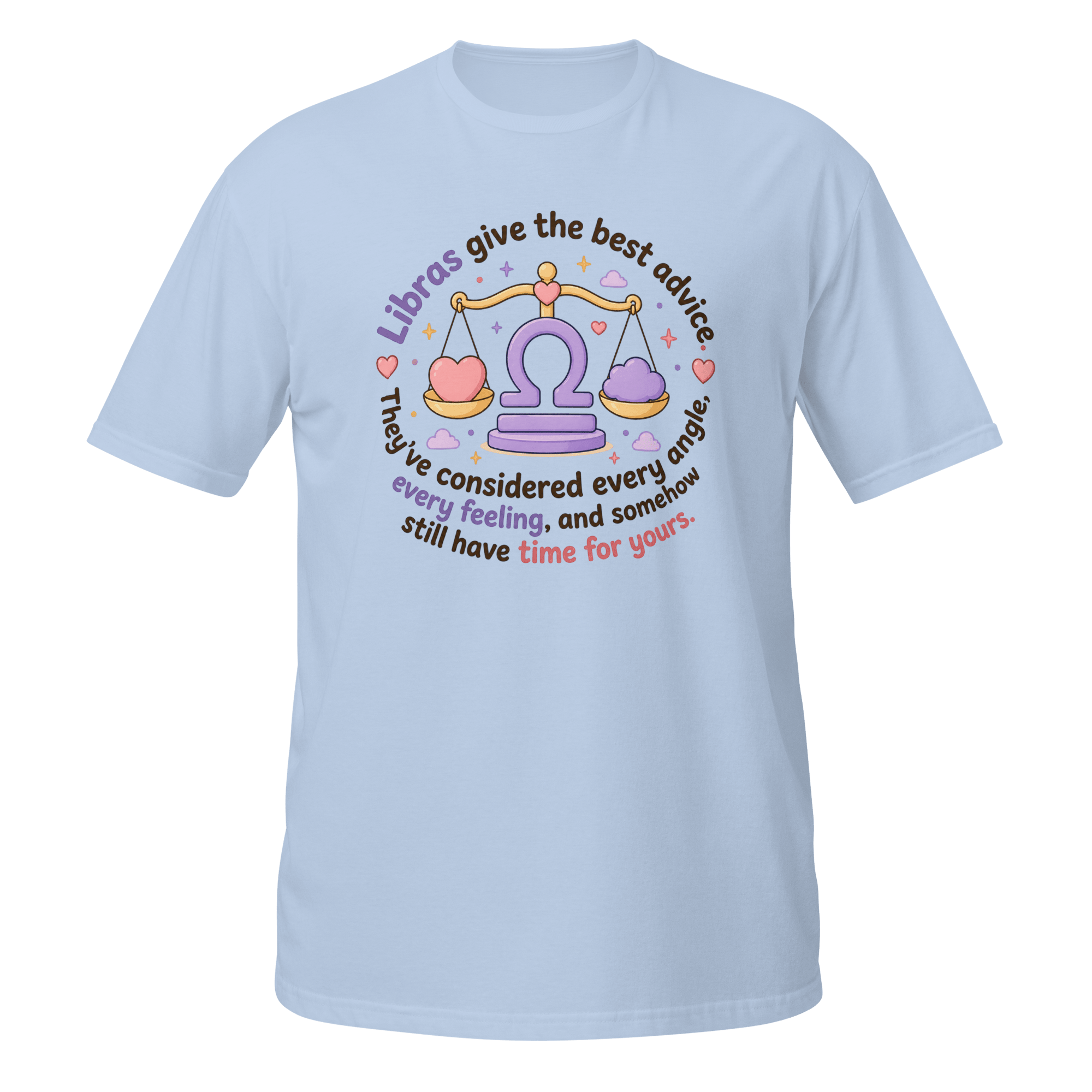 Libra Give the Best Advice Graphic Tee | Sweet Zodiac Balance Shirt - CometColors