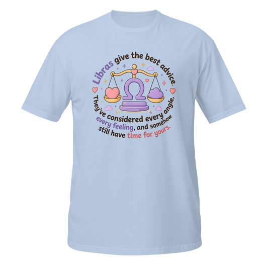 Libra Give the Best Advice Graphic Tee | Sweet Zodiac Balance Shirt - CometColors
