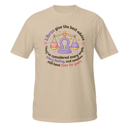 Libra Give the Best Advice Graphic Tee | Sweet Zodiac Balance Shirt - CometColors