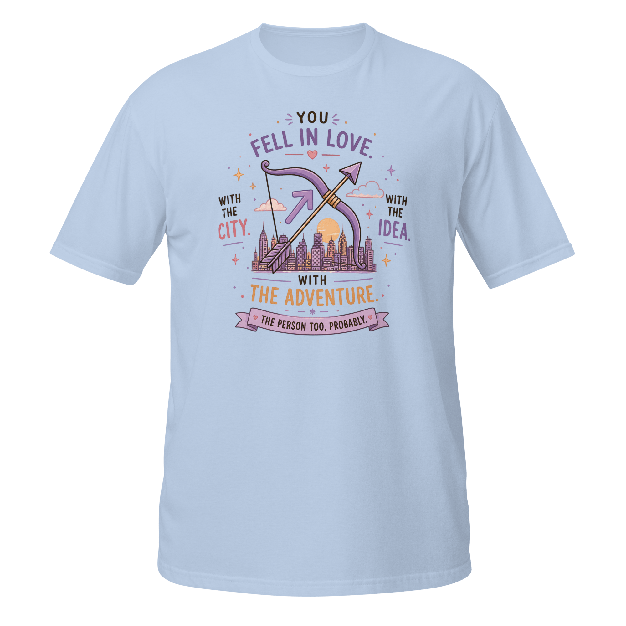 Sagittarius You Fell in Love Graphic Tee | City Adventure Zodiac Shirt - CometColors
