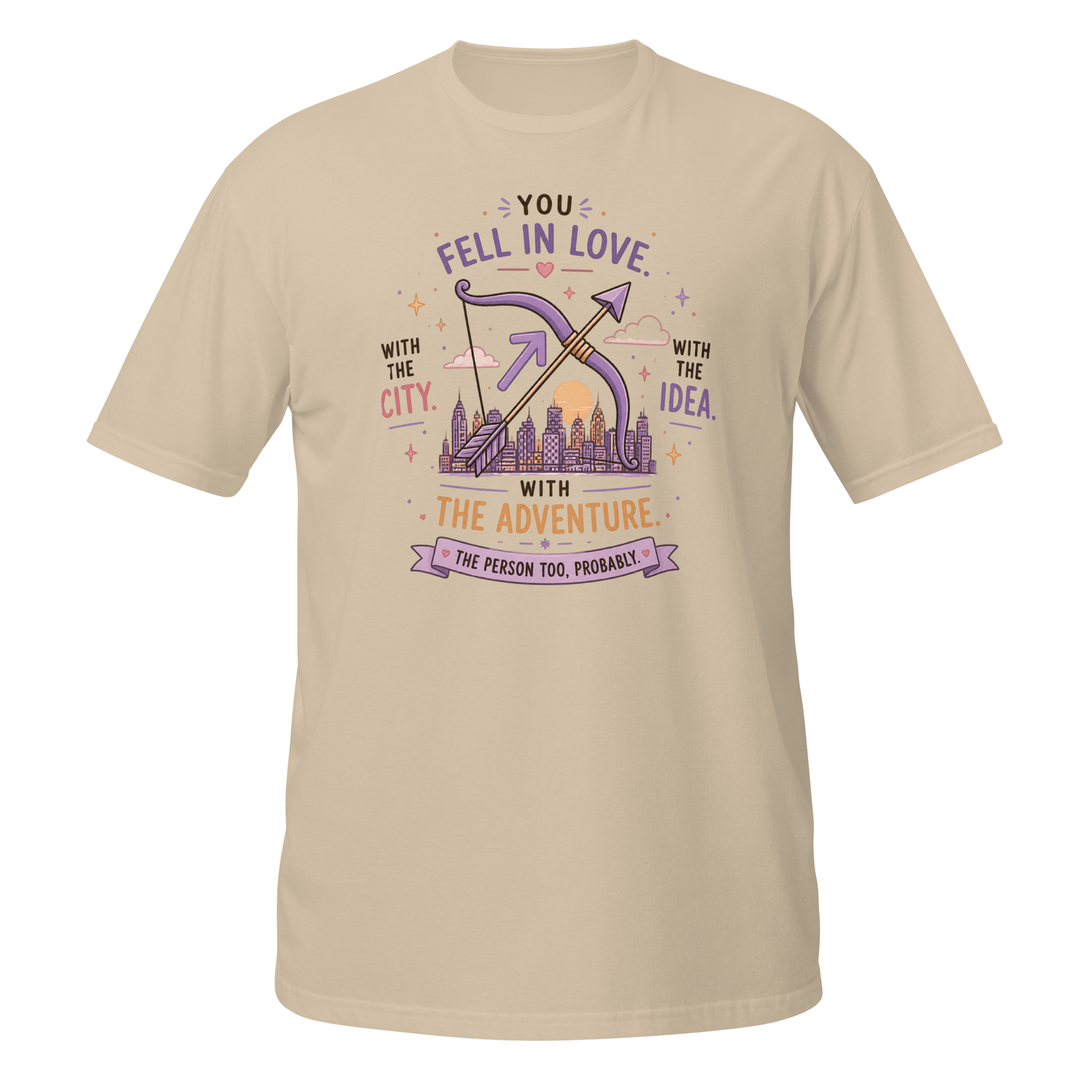 Sagittarius You Fell in Love Graphic Tee | City Adventure Zodiac Shirt - CometColors