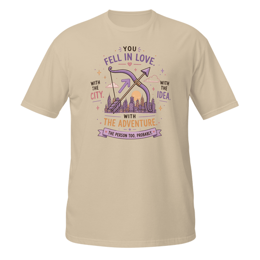 Sagittarius You Fell in Love Graphic Tee | City Adventure Zodiac Shirt - CometColors