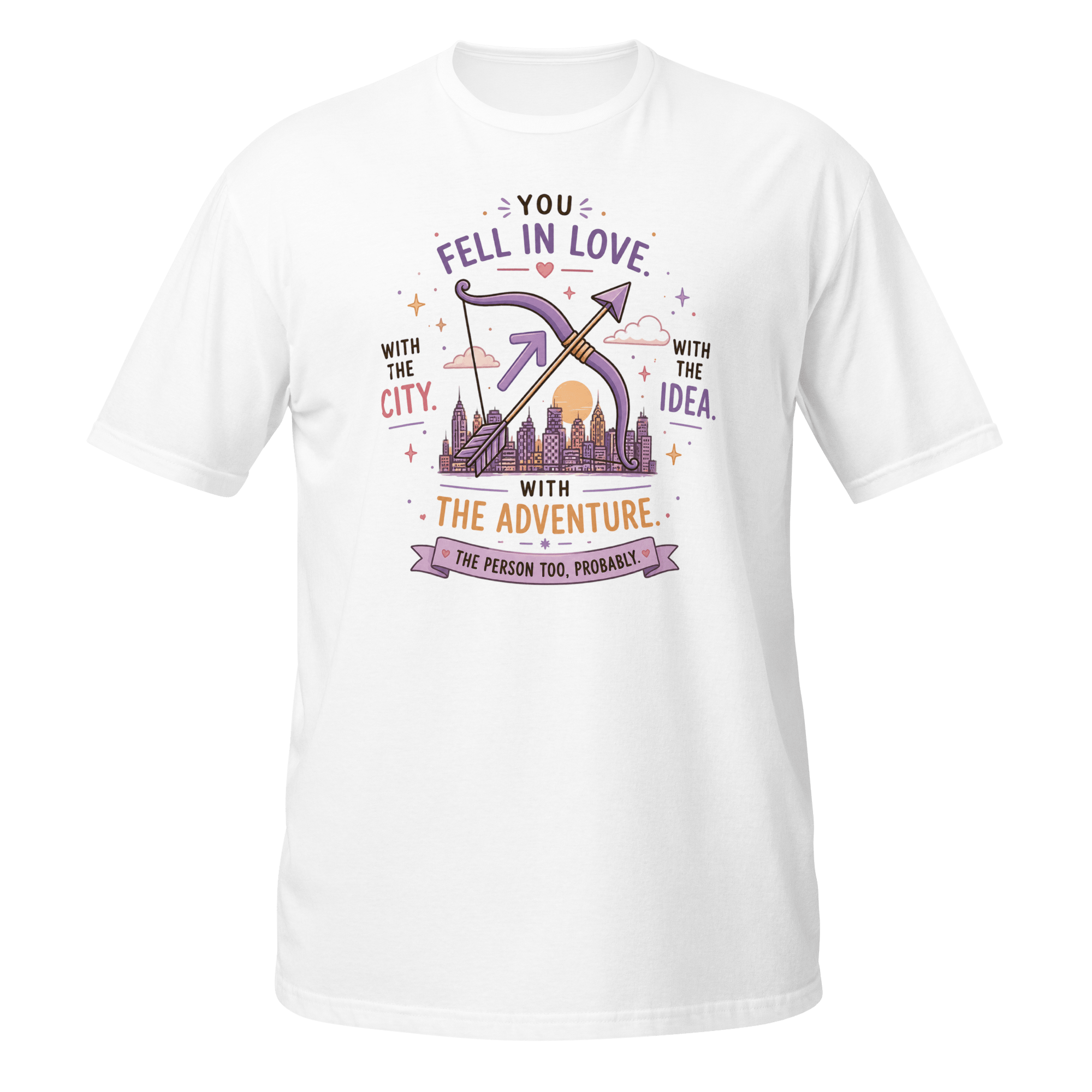 Sagittarius You Fell in Love Graphic Tee | City Adventure Zodiac Shirt - CometColors