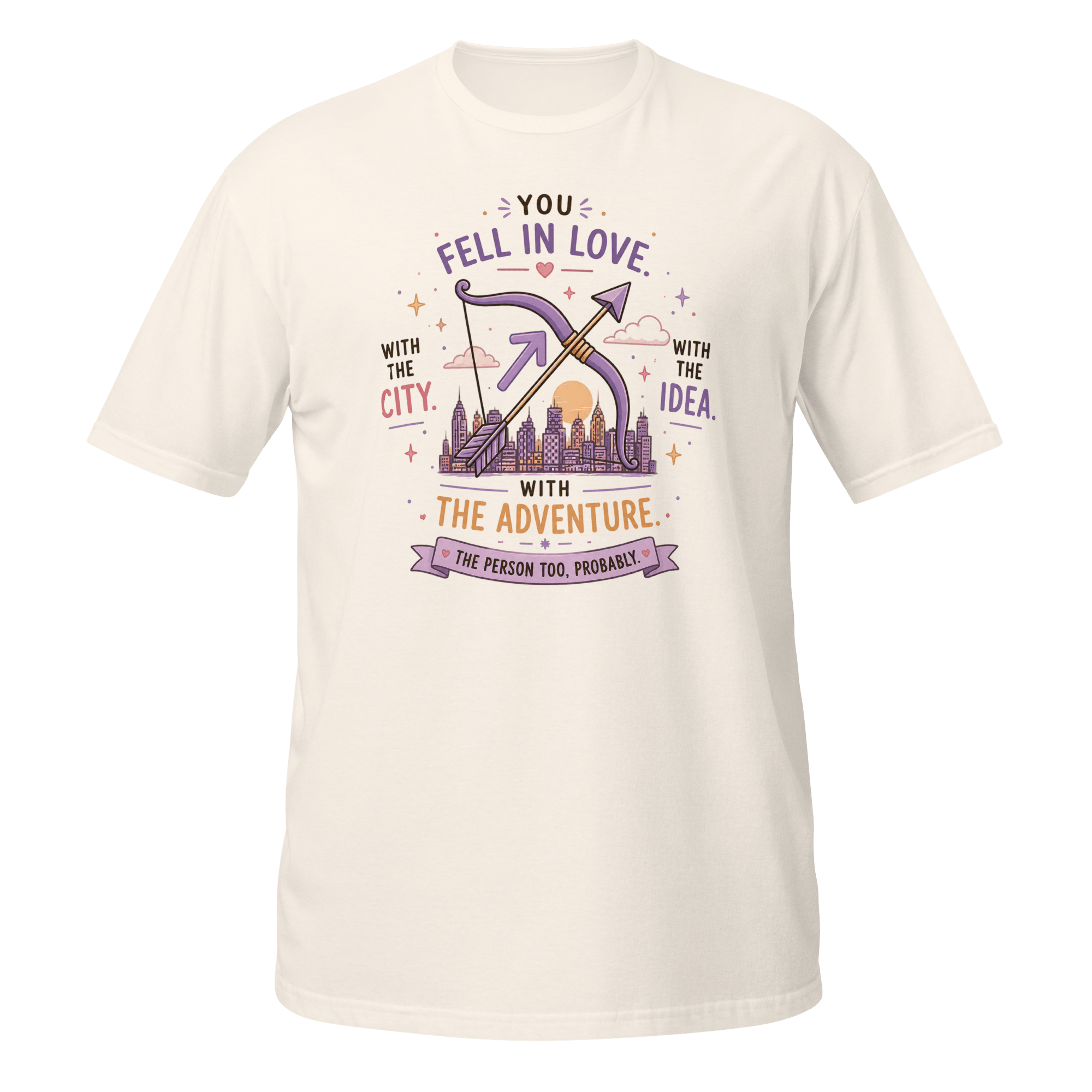 Sagittarius You Fell in Love Graphic Tee | City Adventure Zodiac Shirt - CometColors