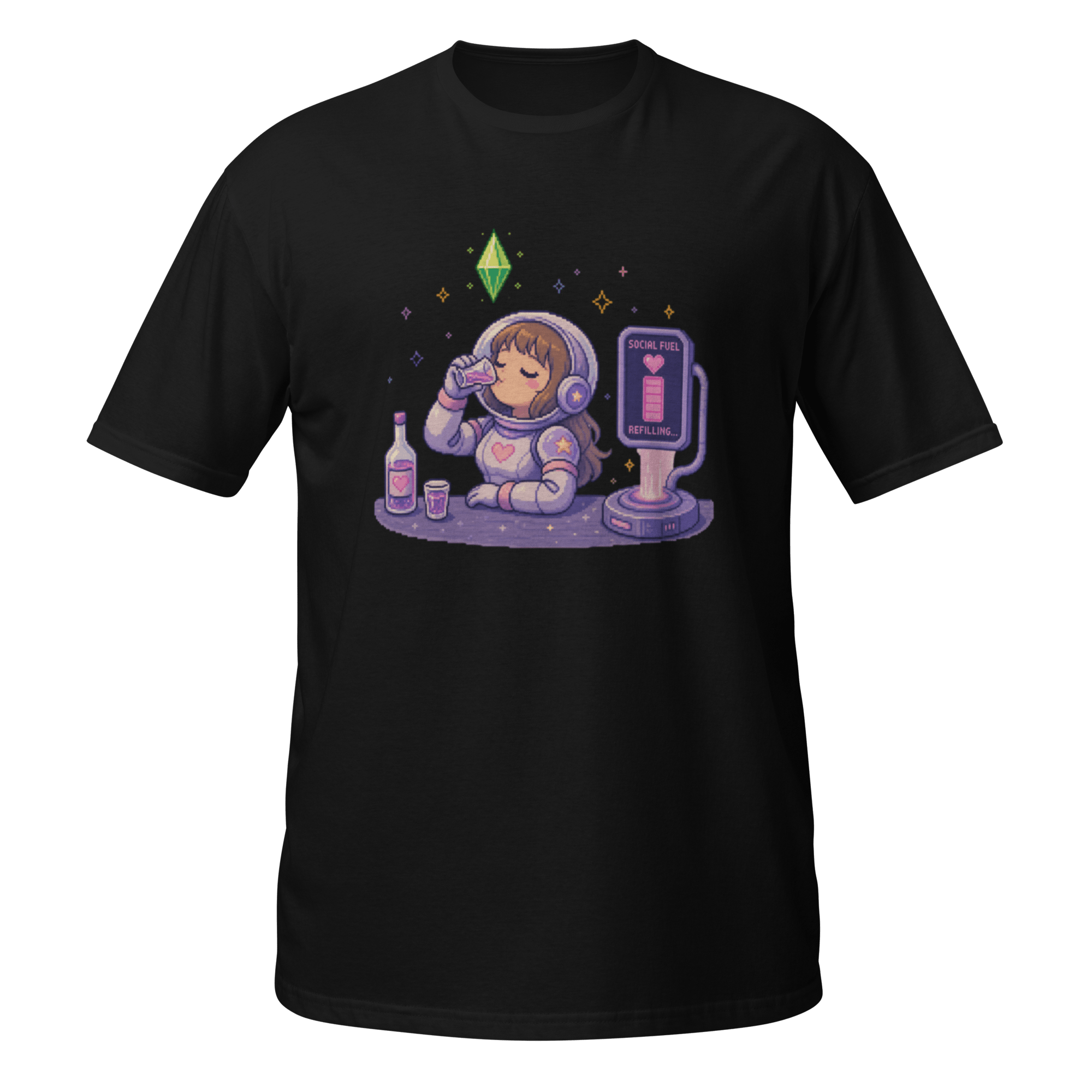 “Social Fuel Refilling” Pixel Tee - CometColors