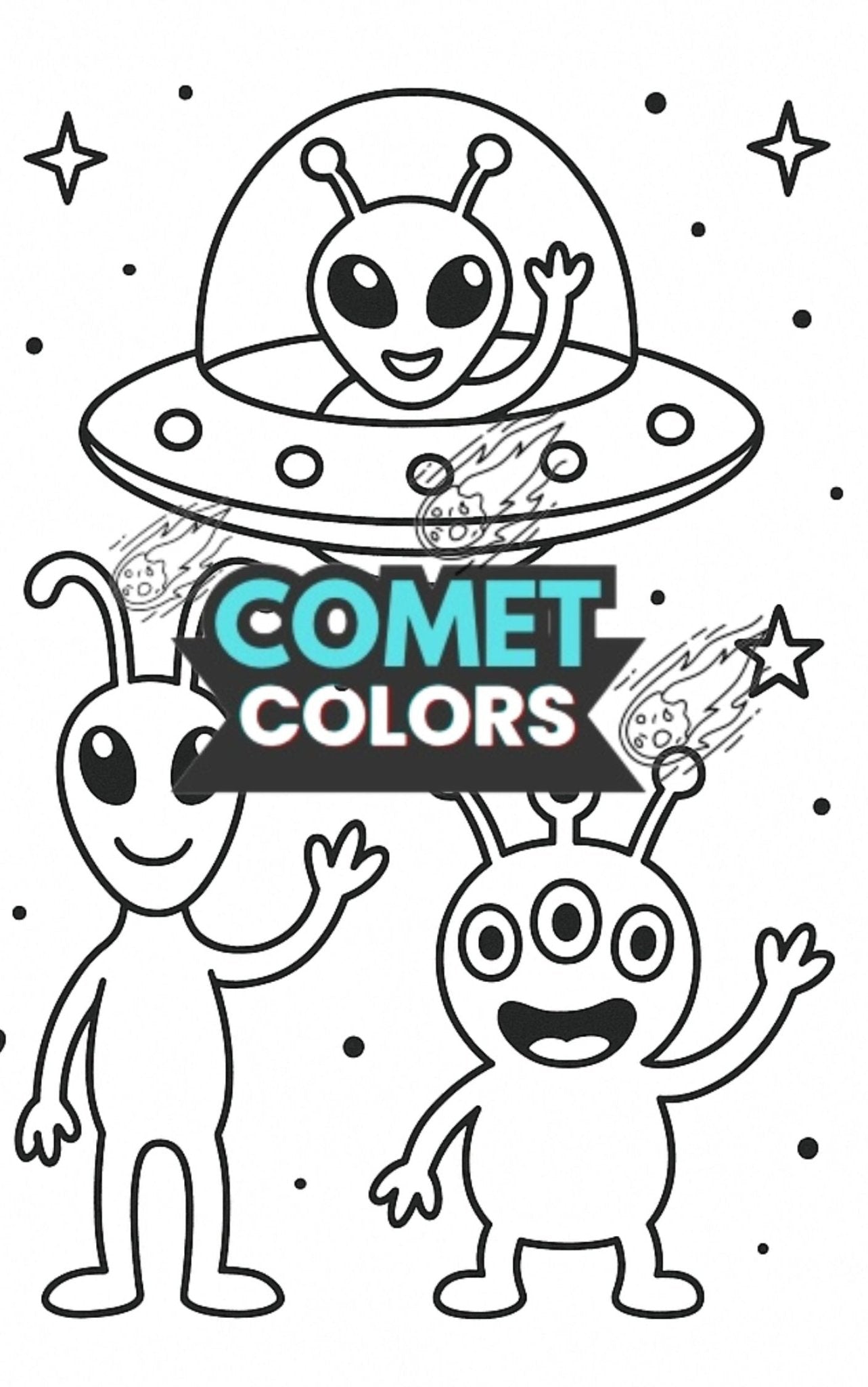Space Days: Cosmic Coloring Adventure for All Ages - CometColors