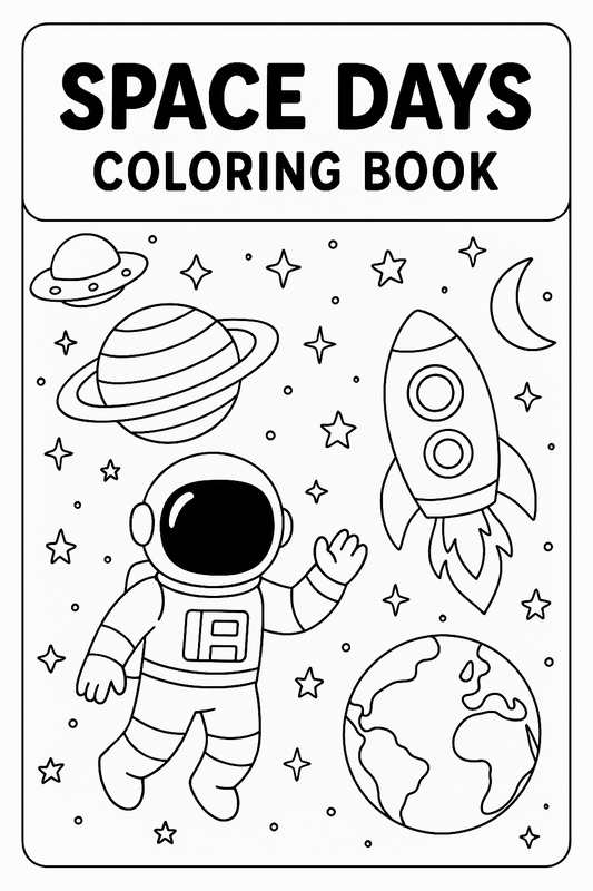 Space Days: Cosmic Coloring Adventure for All Ages - CometColors